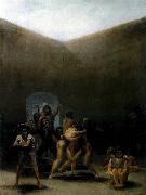 Francisco de goya y Lucientes The Yard of a Madhouse oil painting artist